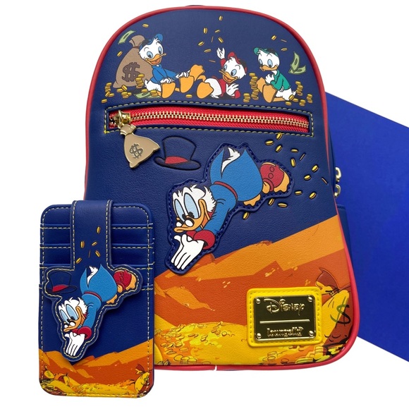 Loungefly Duck Tales mini backpack and card holder www
